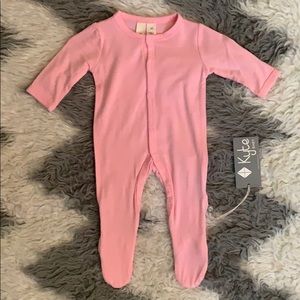 NWT Kyte Baby Soft Bamboo Solid Petal Pink Footie